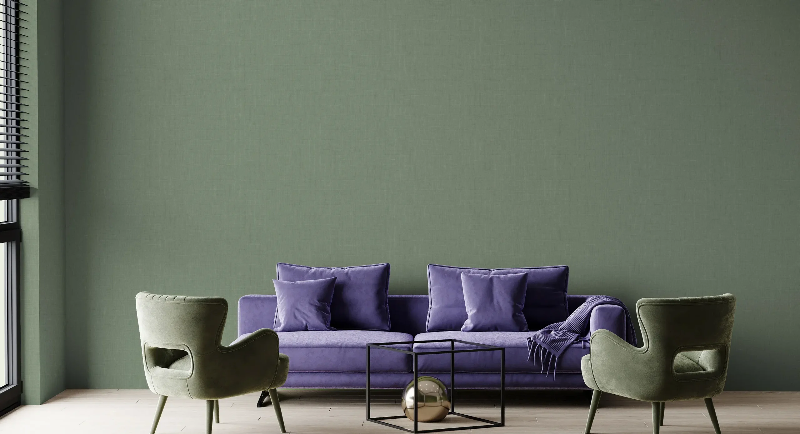 Green Embossed Wallpaper – Natural Elegance (24203-9)